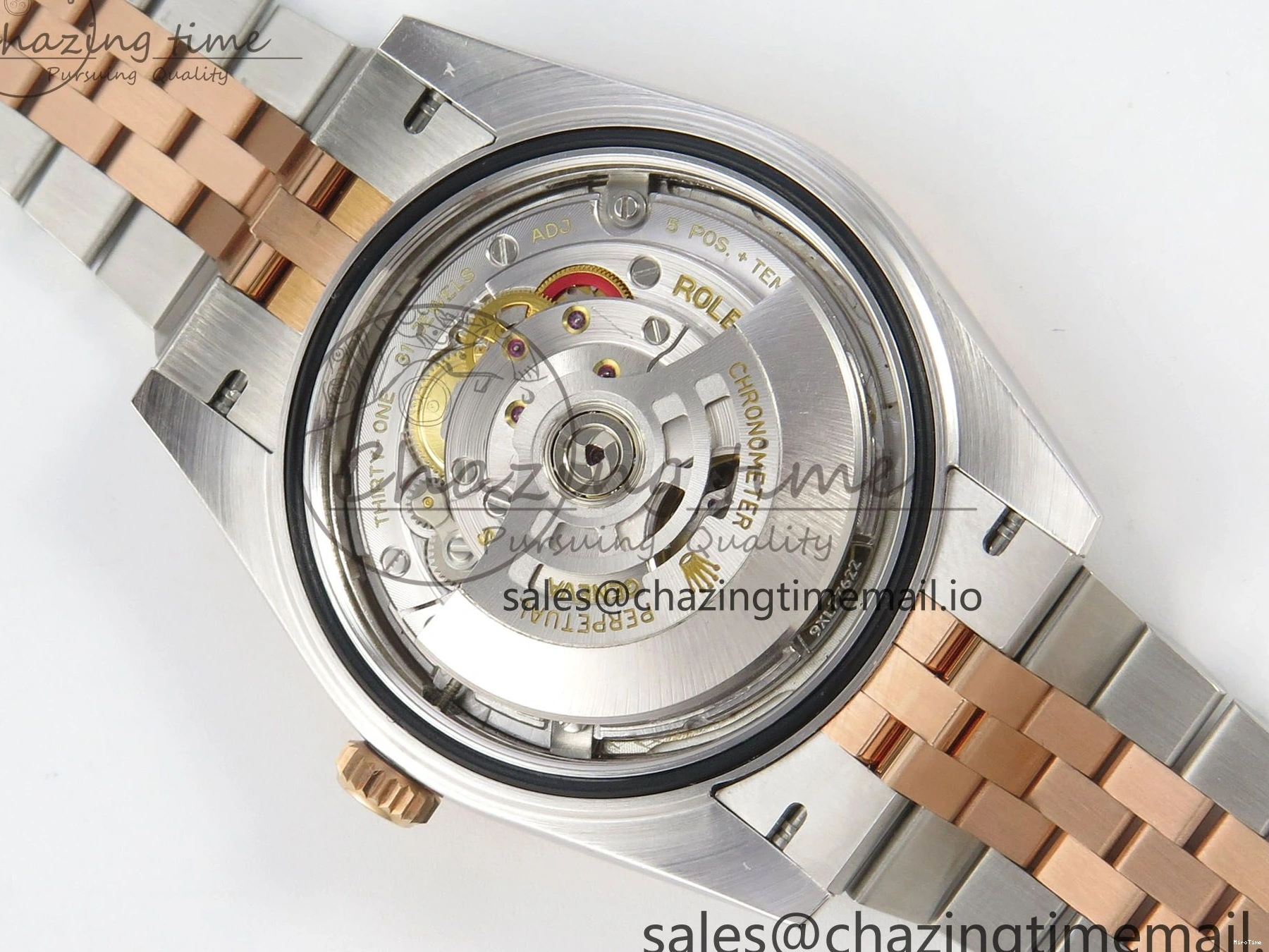 MiroTime 0202 DateJust 41 126331 SS RG ARF 1:1 Best Edition Brown Stick Dial on Jubilee Bracelet SH3235 (Weighted) TopPick 196